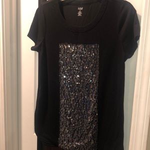 Black Sequence Tee